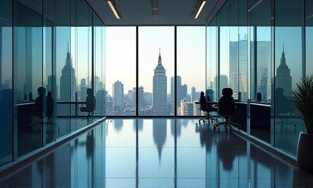 Modern professional financial office in London